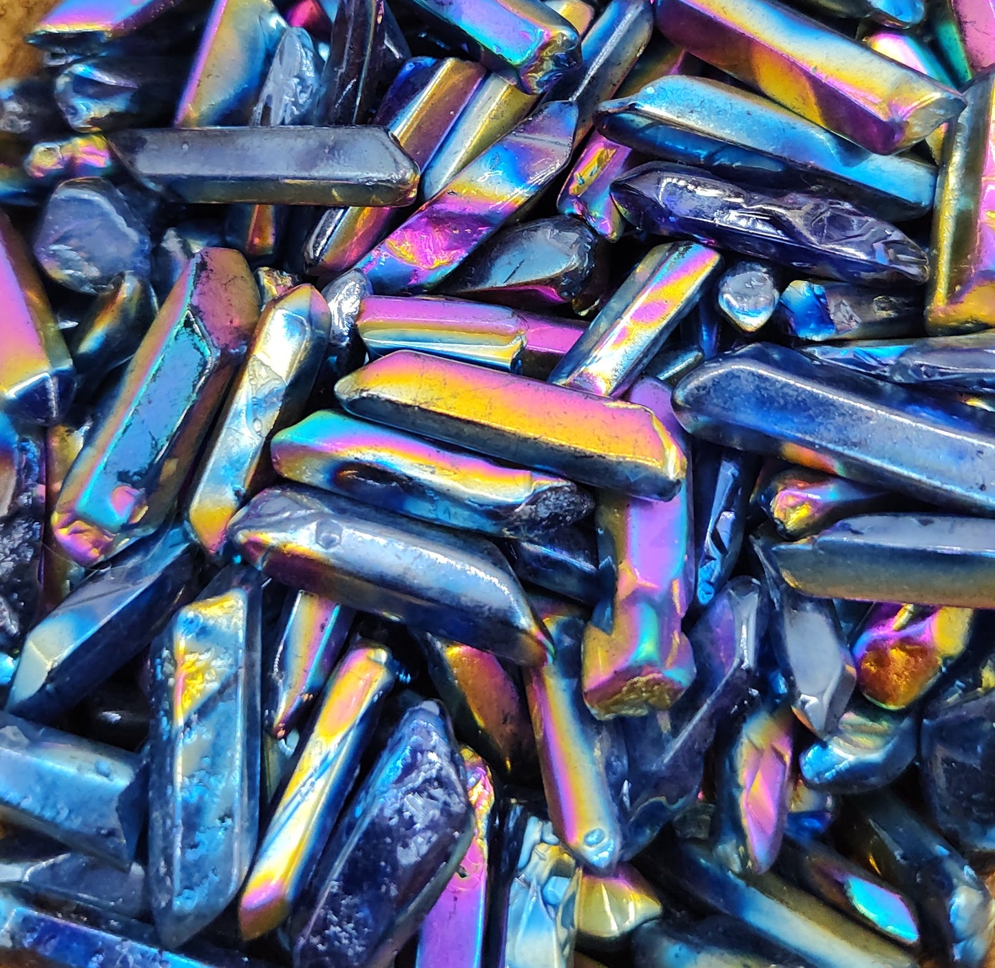 Titanuim Quartz Crystal Points (Tumbled/Polished) ~5 Pack~