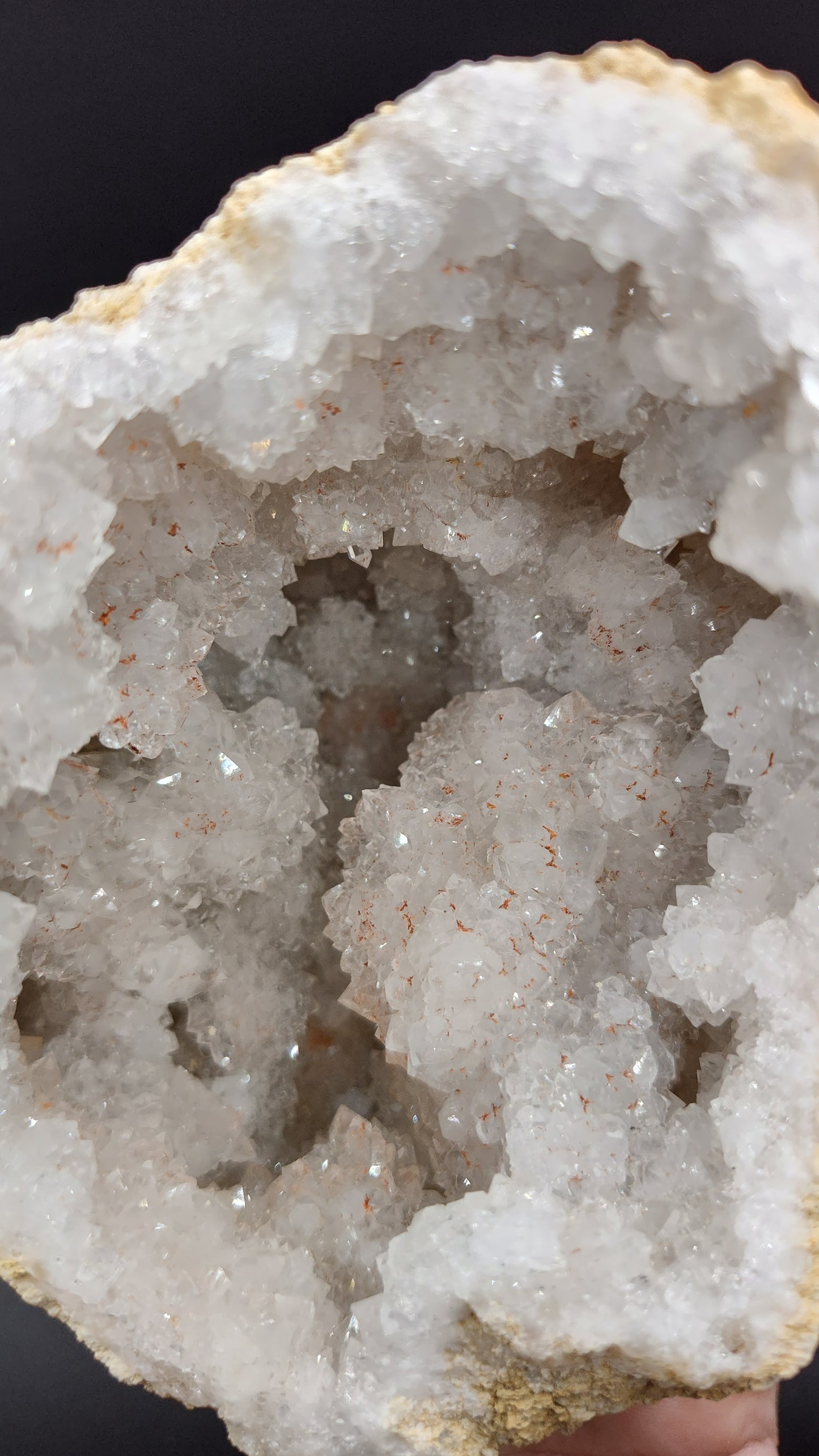 5+" Quartz Geode Crystal Cluster
