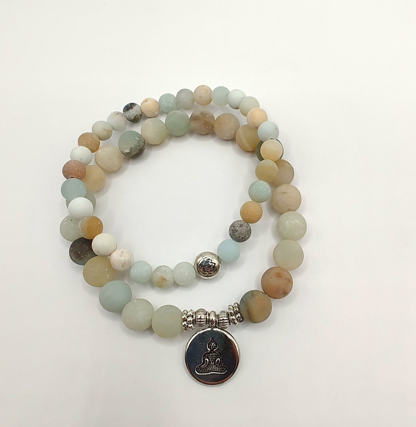Amazonite Meditation Bracelets Yoga bracelet, Stacking bracelet healing cleansing natural stone beaded beads