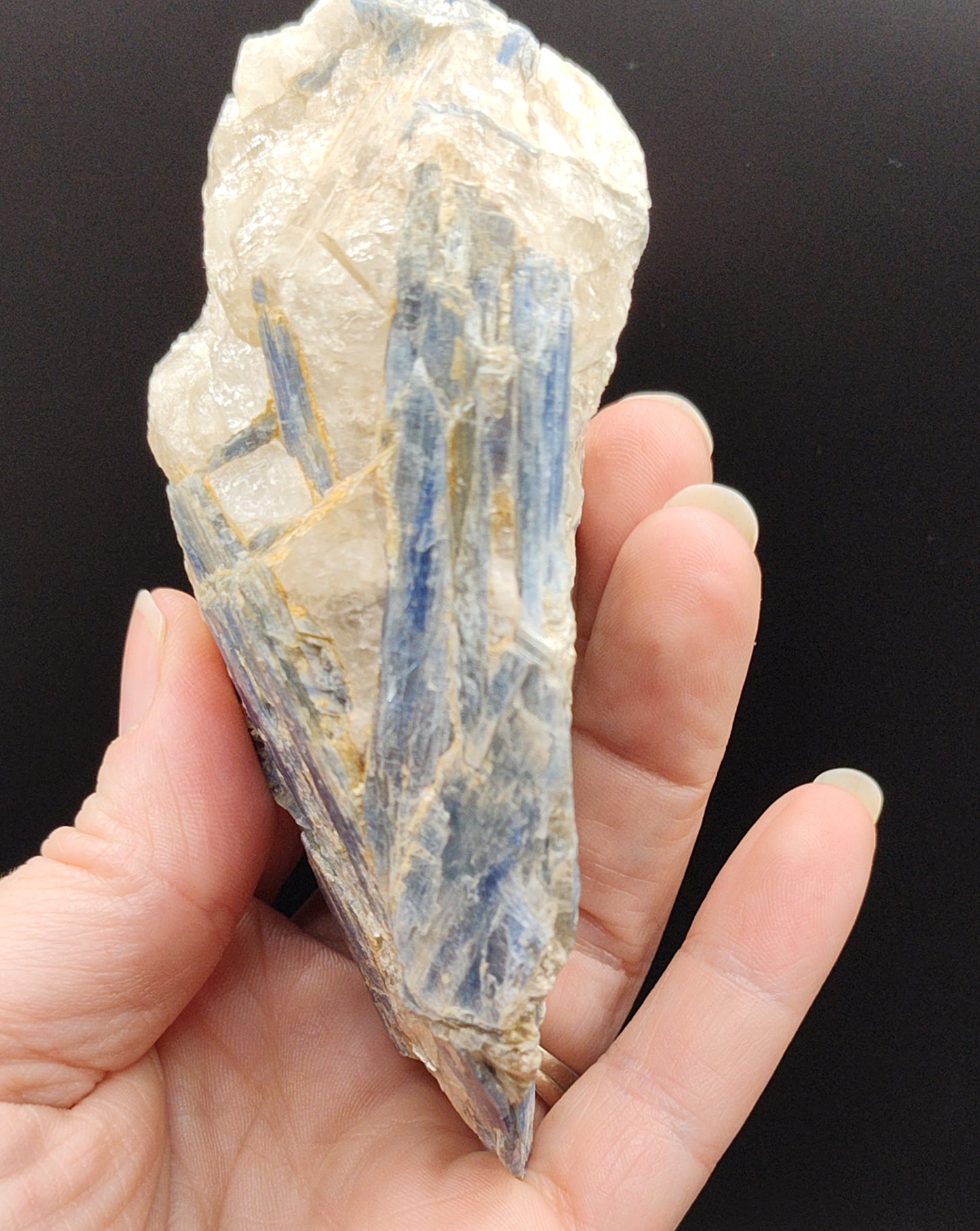 Blue Kyanite in Quartz Matrix Crystal Cluster