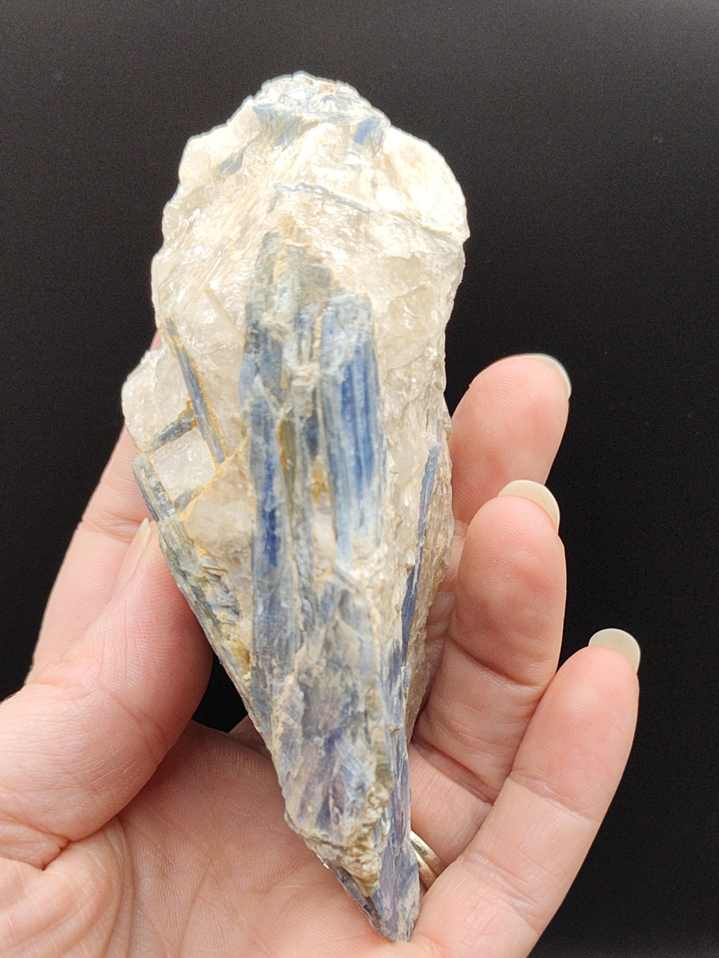 Blue Kyanite in Quartz Matrix Crystal Cluster