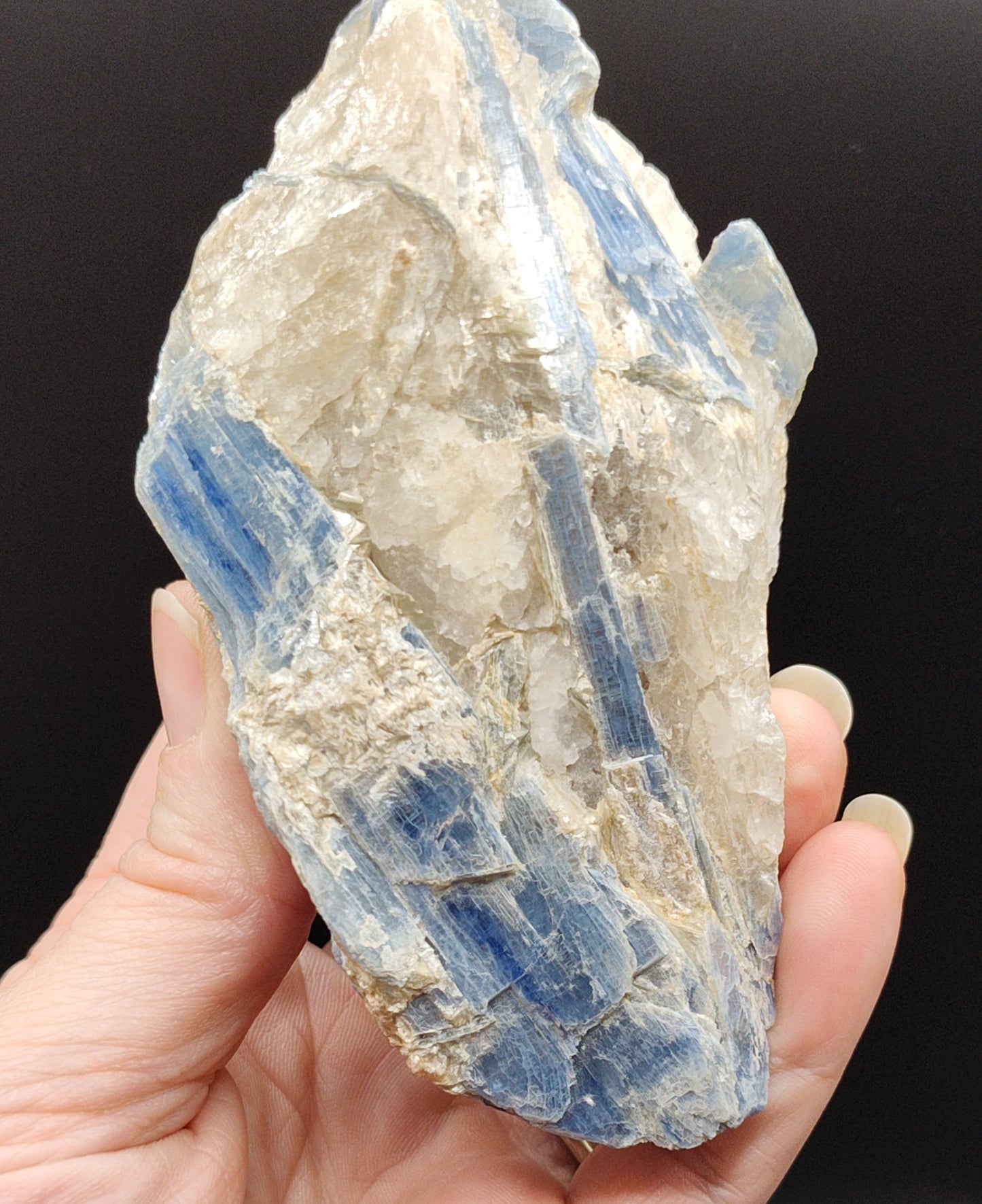 Blue Kyanite in Quartz Matrix Crystal Cluster
