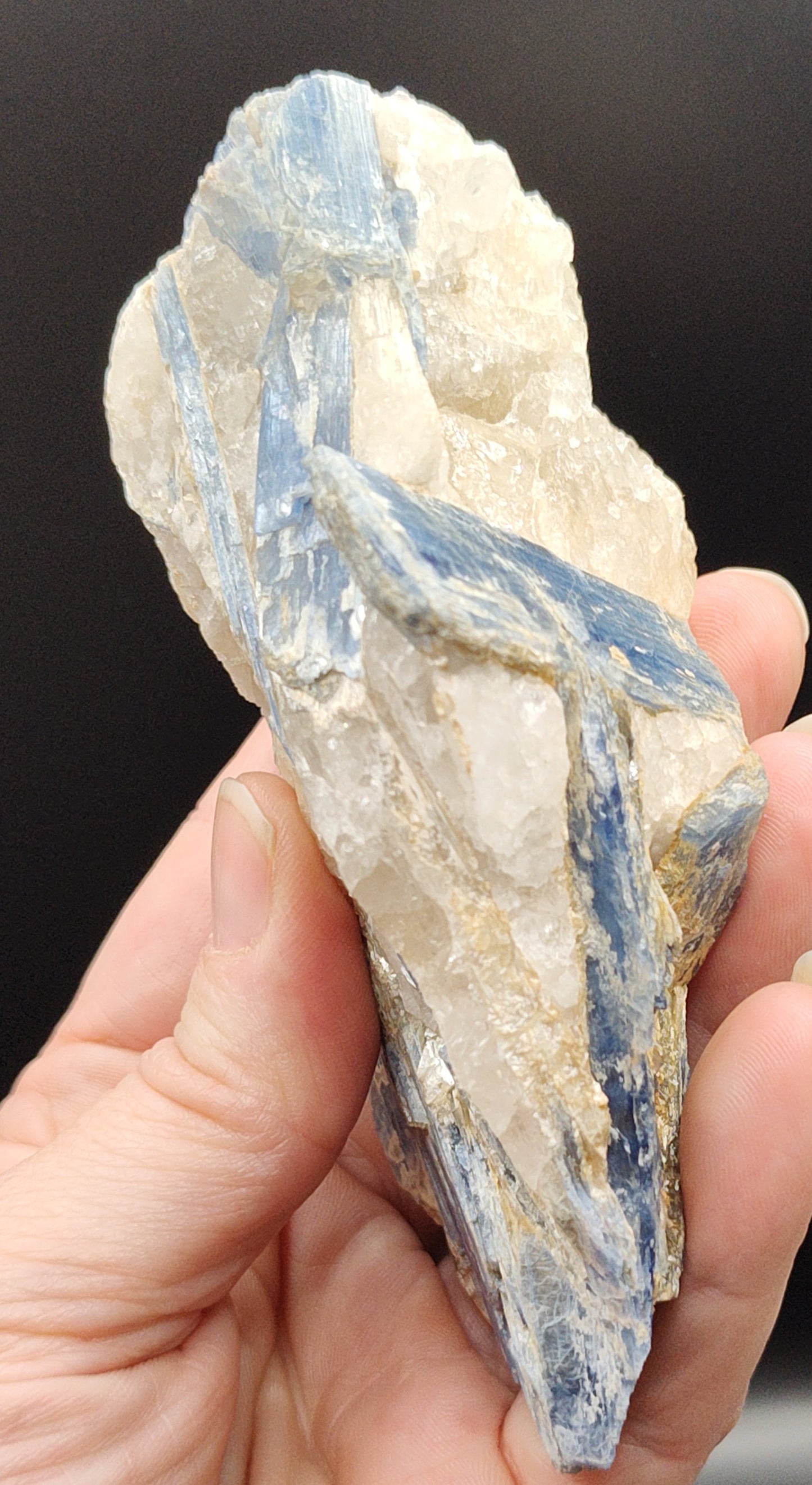 Blue Kyanite in Quartz Matrix Crystal Cluster