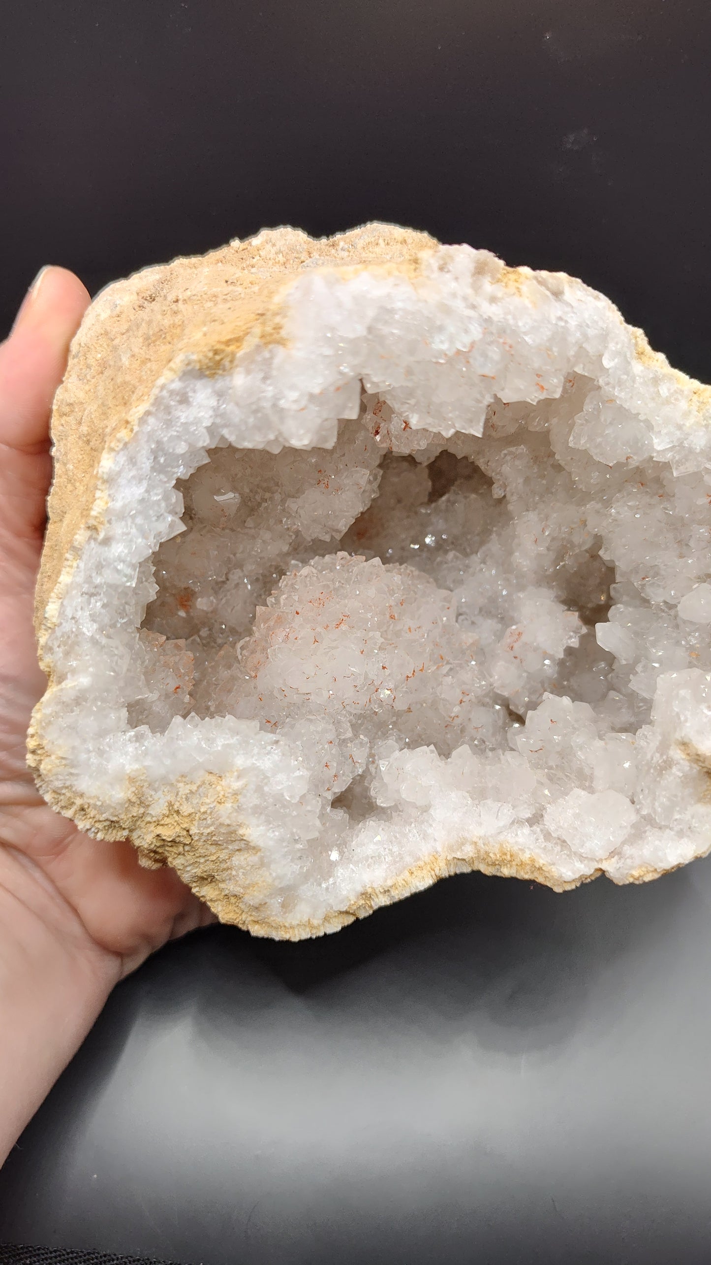 5+" Quartz Geode Crystal Cluster