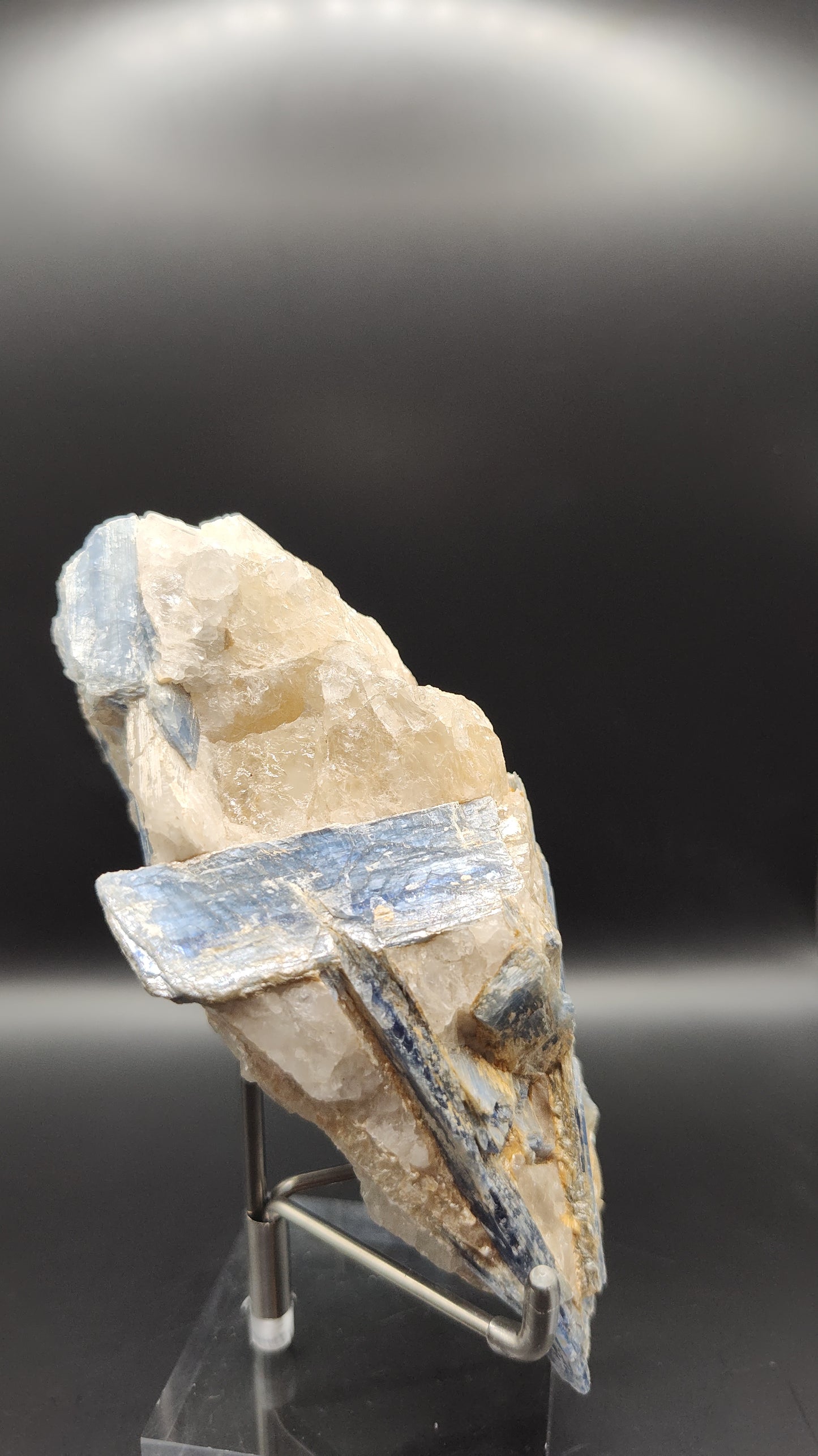 Blue Kyanite in Quartz Matrix Crystal Cluster