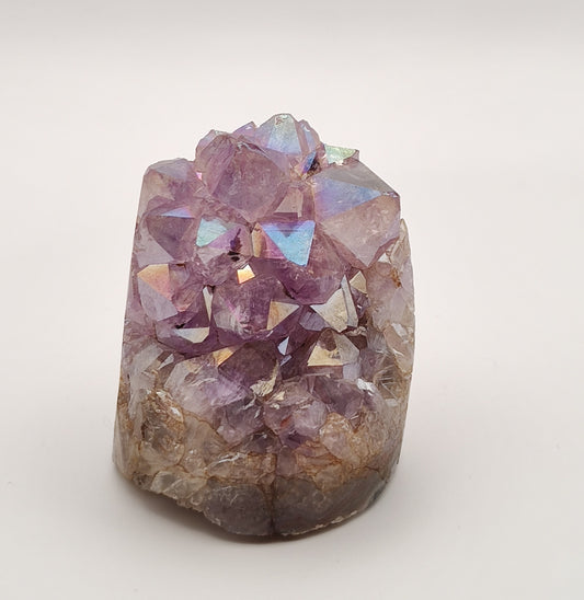 Rainbow Aura Amethyst "Cupcake" Crystal Tower Polished Crystals
