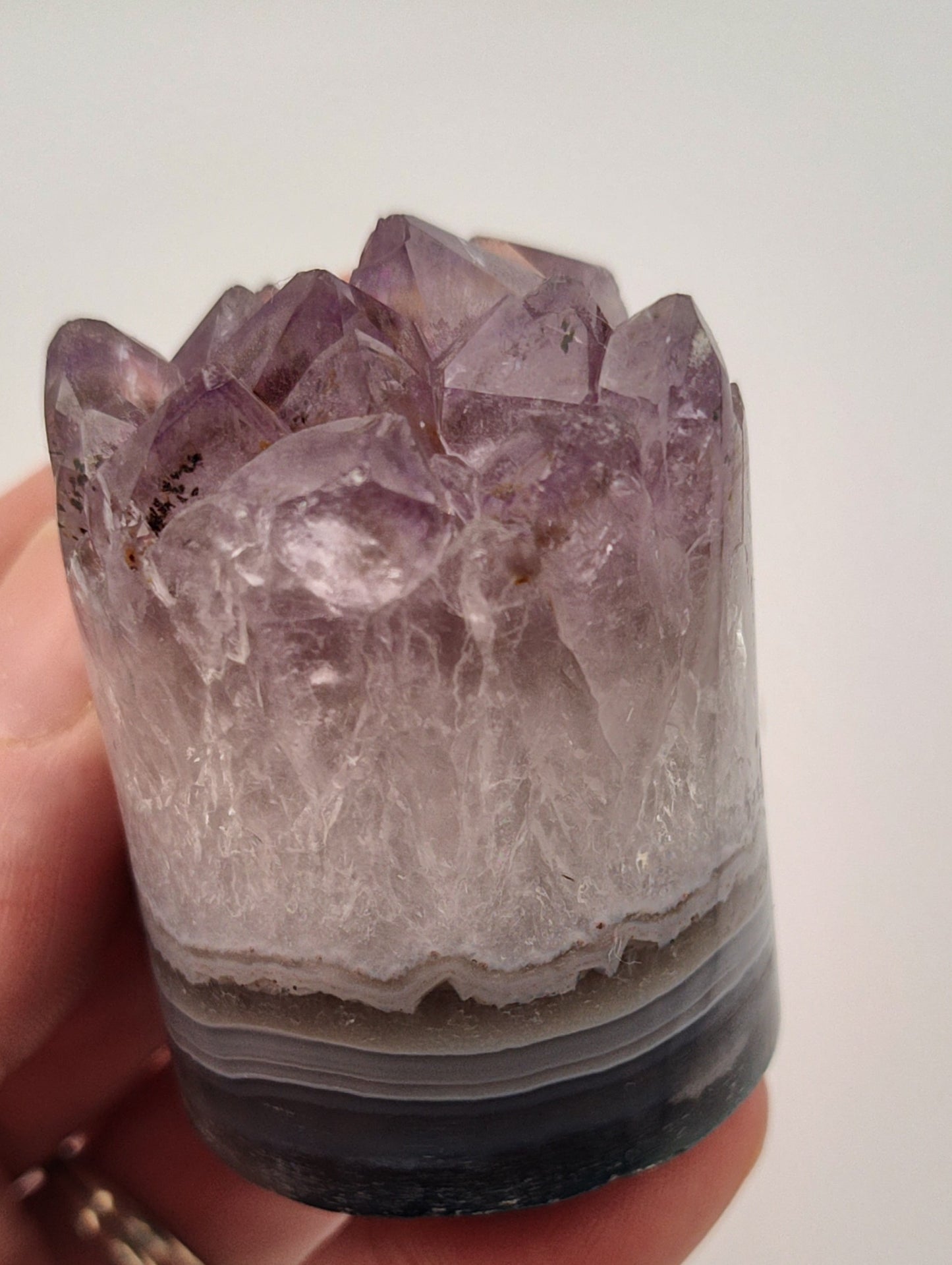 Amethyst "Cupcake" Crystal Tower / Cluster Polished Round