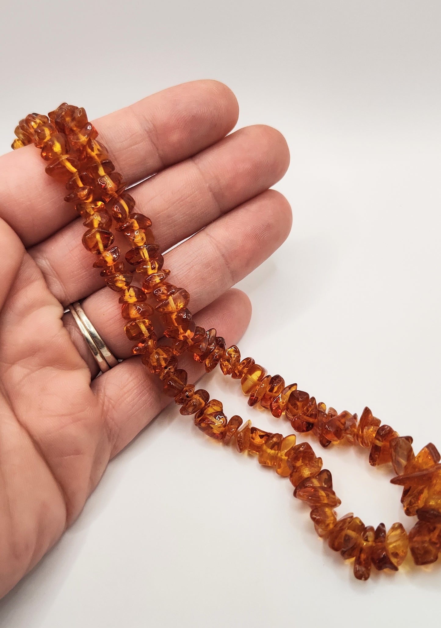 Amber Chip Bead 16" Necklace ~ Genuine Baltic Amber Beads