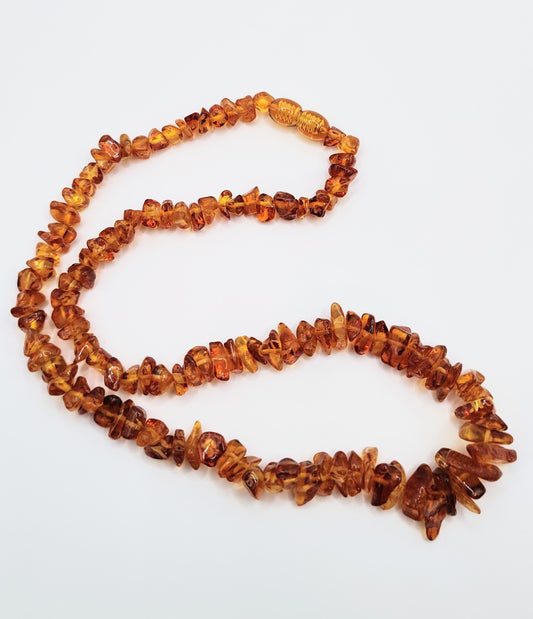 Amber chip bead necklace natural beaded njewelry healing metaphysical