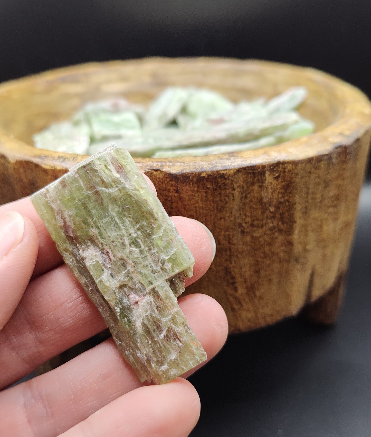 Green Kyanite Crystals / Blades ~ Heart Healing