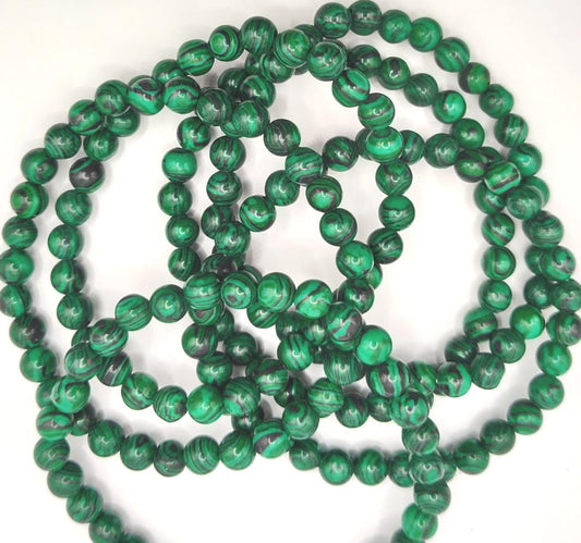 Natural Stone Malachite Beaded Bracelet Healing Crystal Jewelry