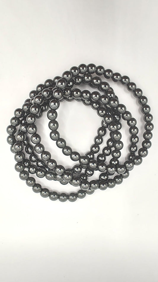 Hematite Beaded Stretch Bracelets